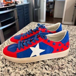 Mi.iM Candace Stellar Patriotic Star Sneakers Blue/Red Size 7.5